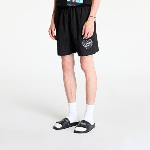 Šortky PLEASURES Heart Sport Shorts Black
