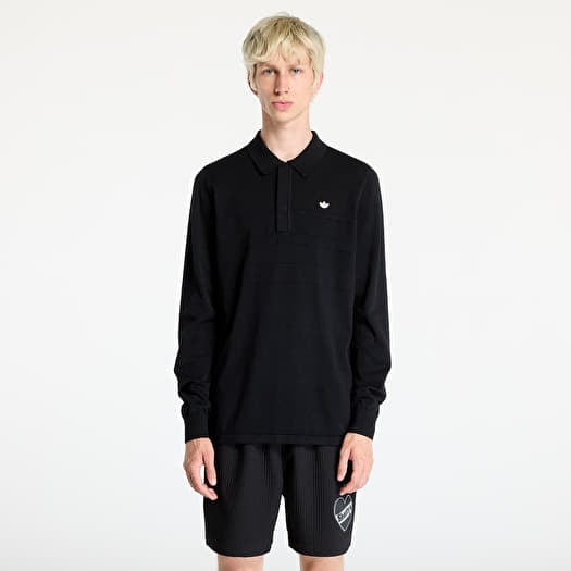 Тениска adidas Long Sleeve Polo Tee Black