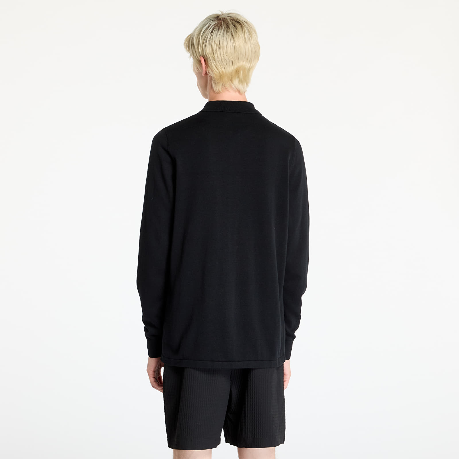 Tricouri adidas Long Sleeve Polo Tee Black