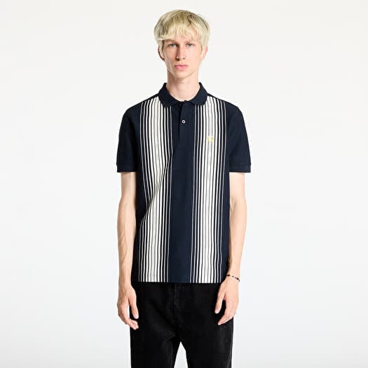 T shirts FRED PERRY Ombre Stripe Polo Short Sleeve Tee Navy Footshop