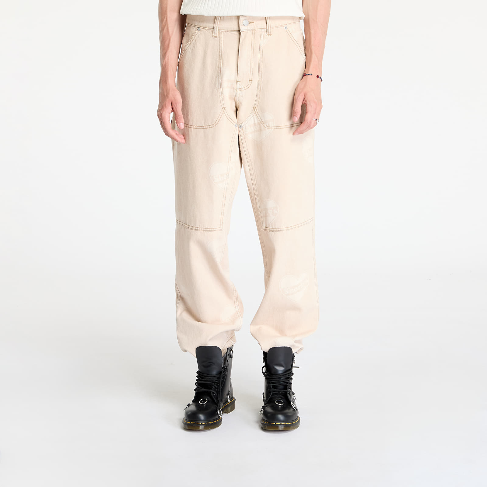 Džíny PLEASURES Heart Ultra Work Pants Beige