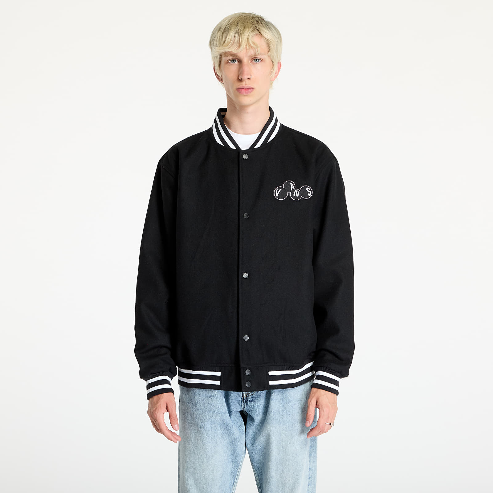 Giacche da uomo Vans Scuttle Baseball Jacket Black Footshop