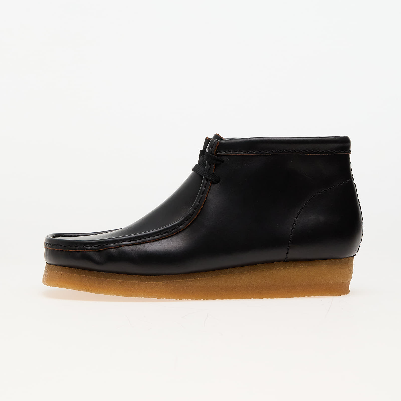 Pánské tenisky a boty Clarks Originals Wallabee Boot Black Smooth Lea