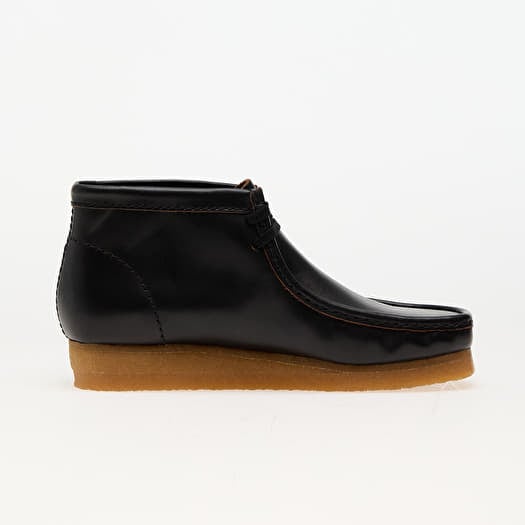 ろ*く様 Clarks Wallabees Boots Made in Irel Clarks Originals Wallabee Boot Black Smooth Lea | Footshop