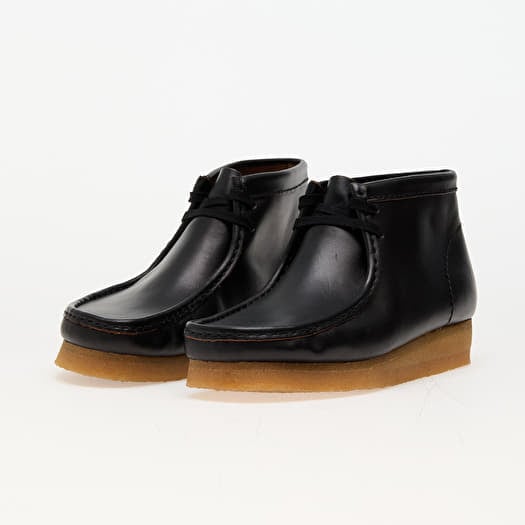 Clarks Originals Wallabee Boot Black Smooth Lea US 10