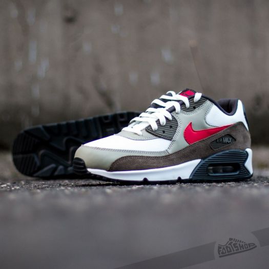 Air max 90 essential summit white/university red 2025