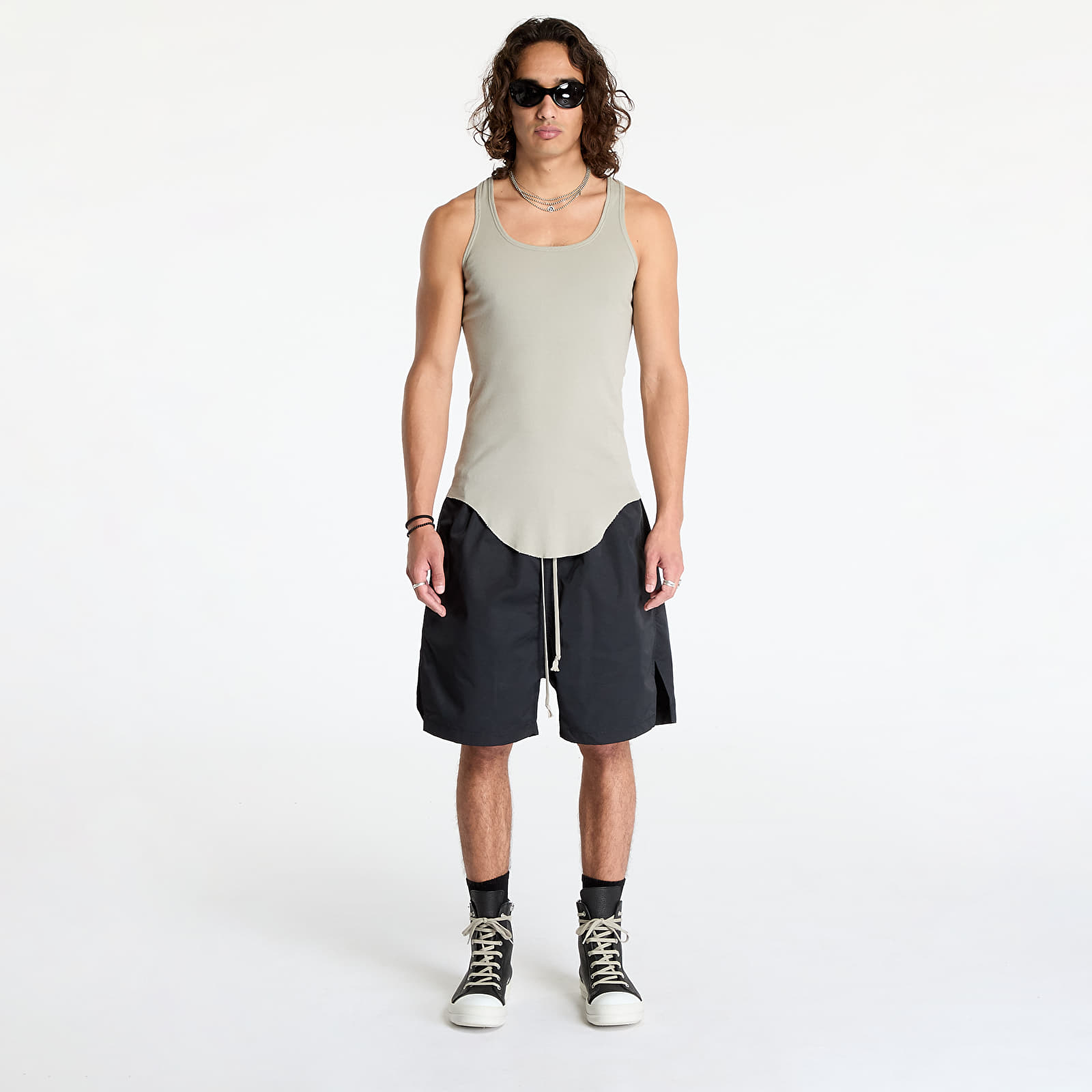 Tílka Rick Owens DRKSHDW Knit Drk Tank Top Pearl