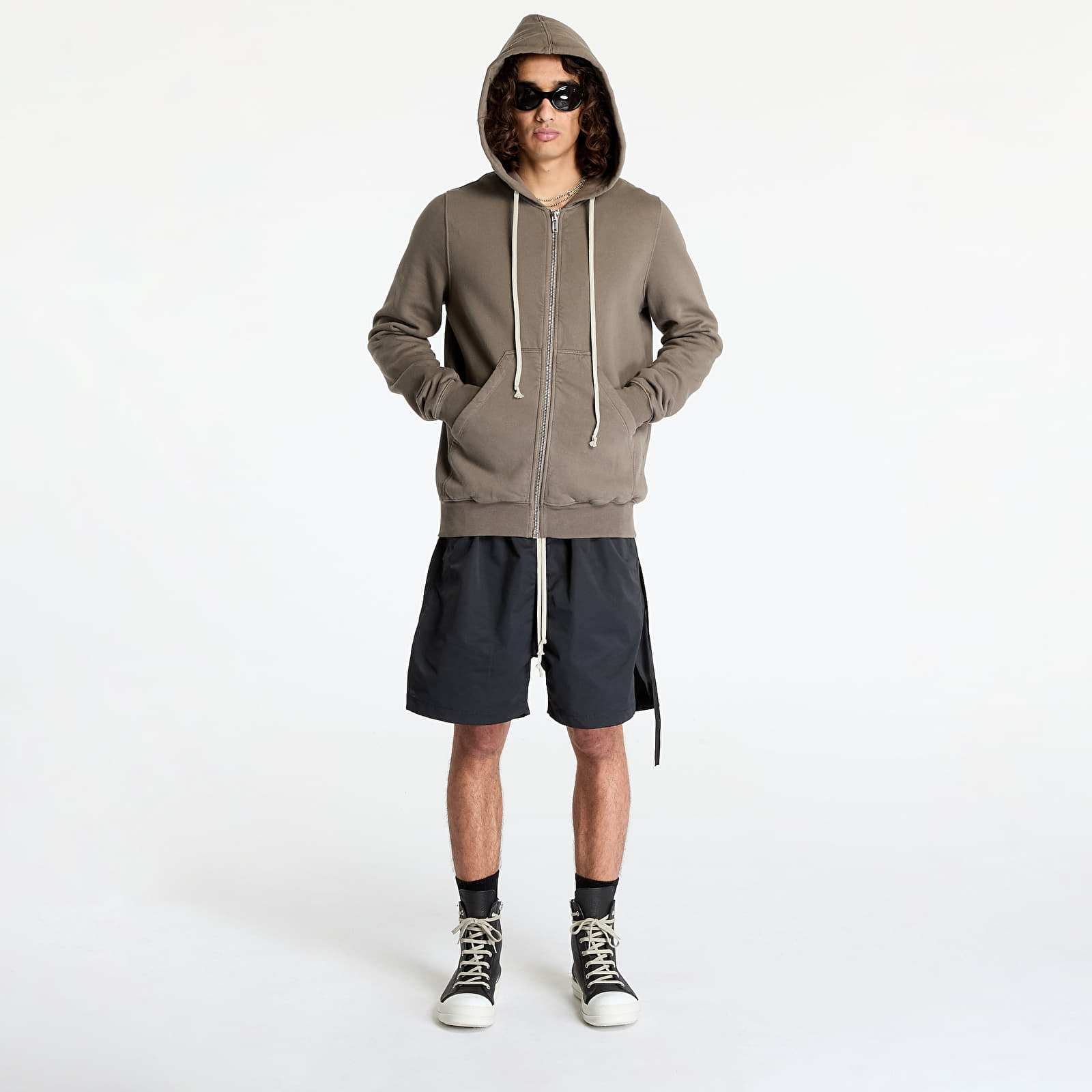 Mikiny Rick Owens DRKSHDW Knit Sweatshirt - Jason S Hoodie Dust
