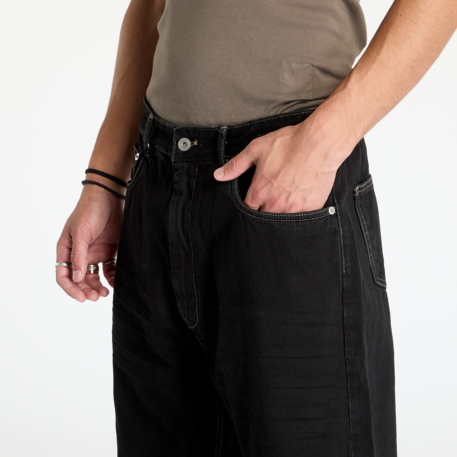 Jeans für Männer Rick Owens DRKSHDW Denim Geth Jeans Black/ Terra