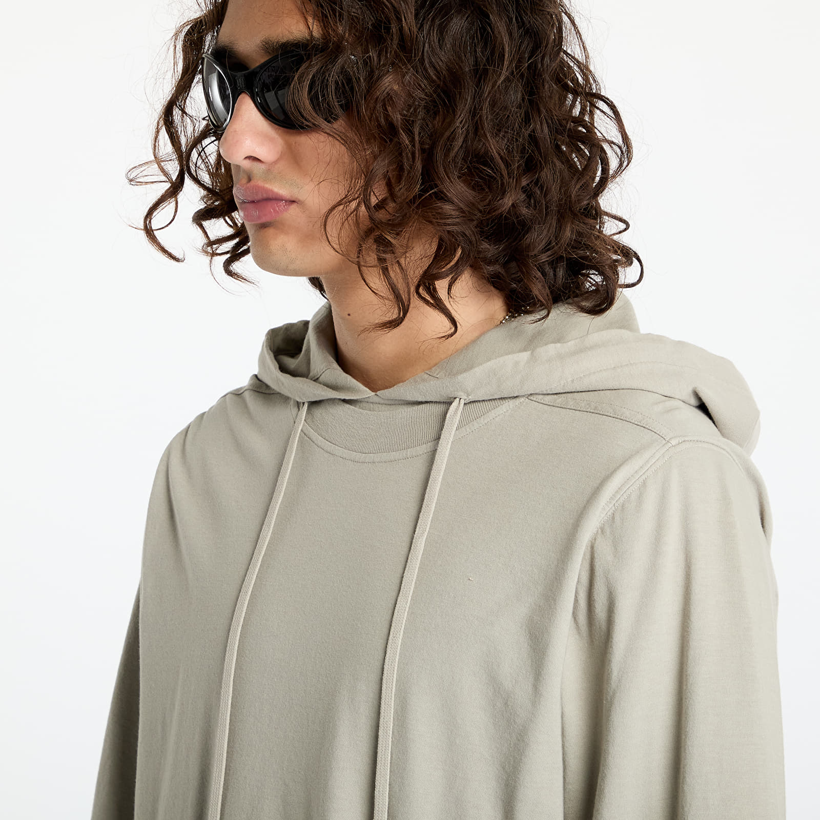 Kapucnis pulóverek és pulcsik Rick Owens DRKSHDW Knit T-Shirt - Hustler Hoodie Pearl