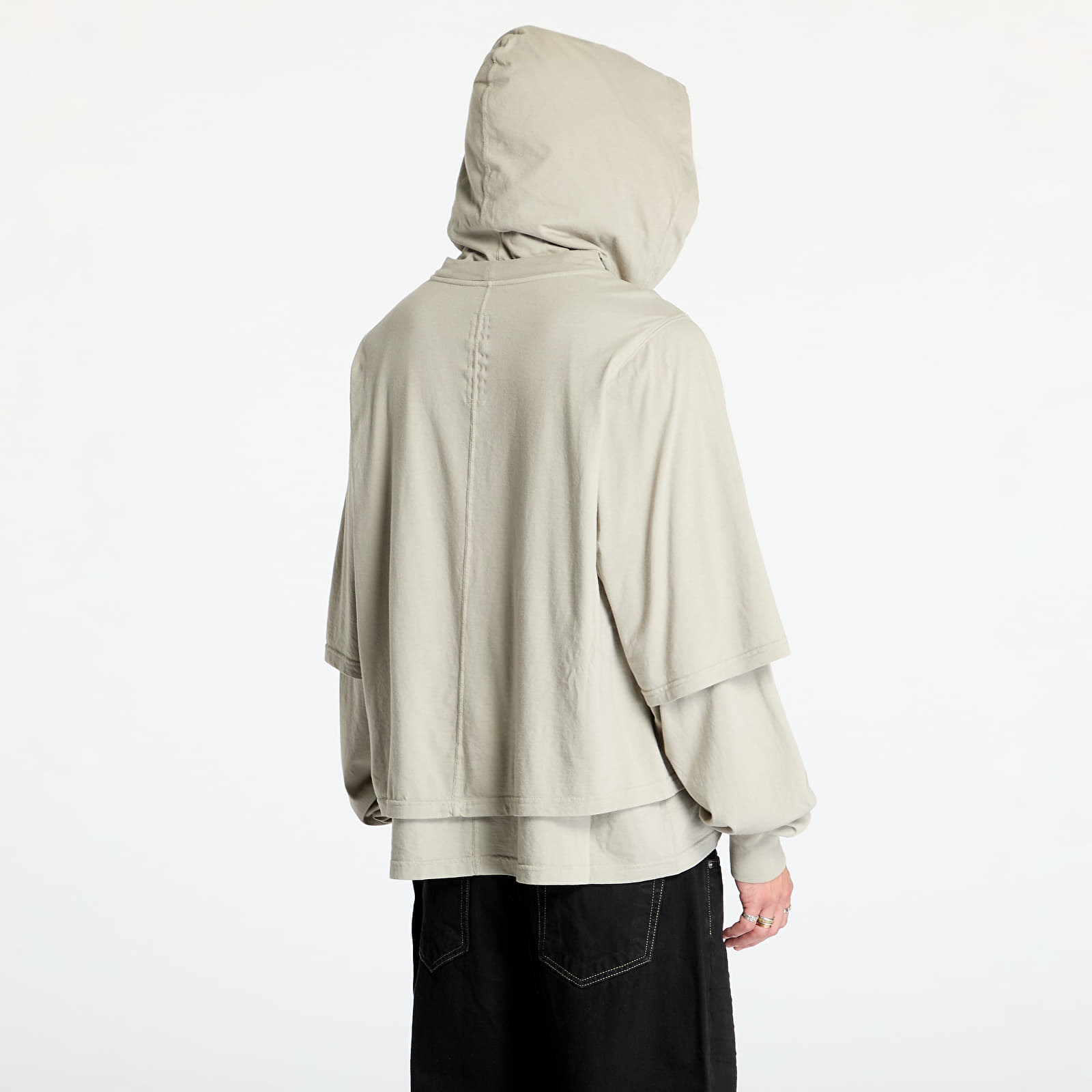 Kapucnis pulóverek és pulcsik Rick Owens DRKSHDW Knit T-Shirt - Hustler Hoodie Pearl