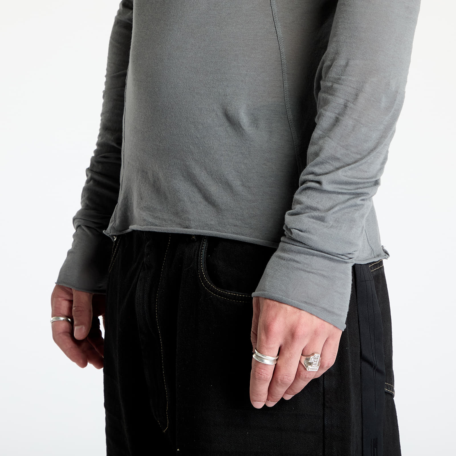 T-skjorter Rick Owens DRKSHDW Knit Edfu Top T-Shirt Stone