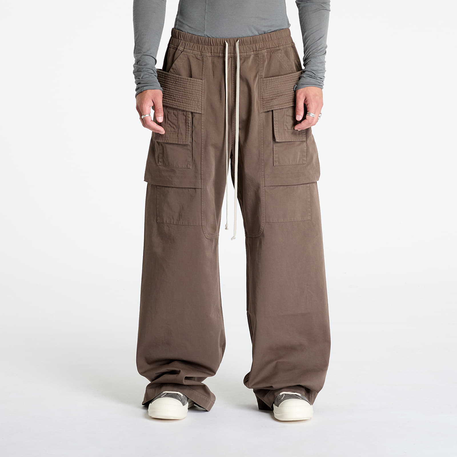 Pantalons Rick Owens DRKSHDW Woven Pants Creatch Cargo Wide Drawstring Pants Dust XL