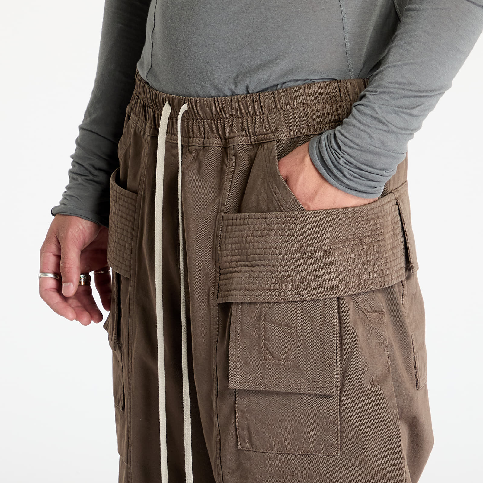 Pants and jeans Rick Owens DRKSHDW Woven Pants Creatch Cargo Wide Drawstring Pants Dust