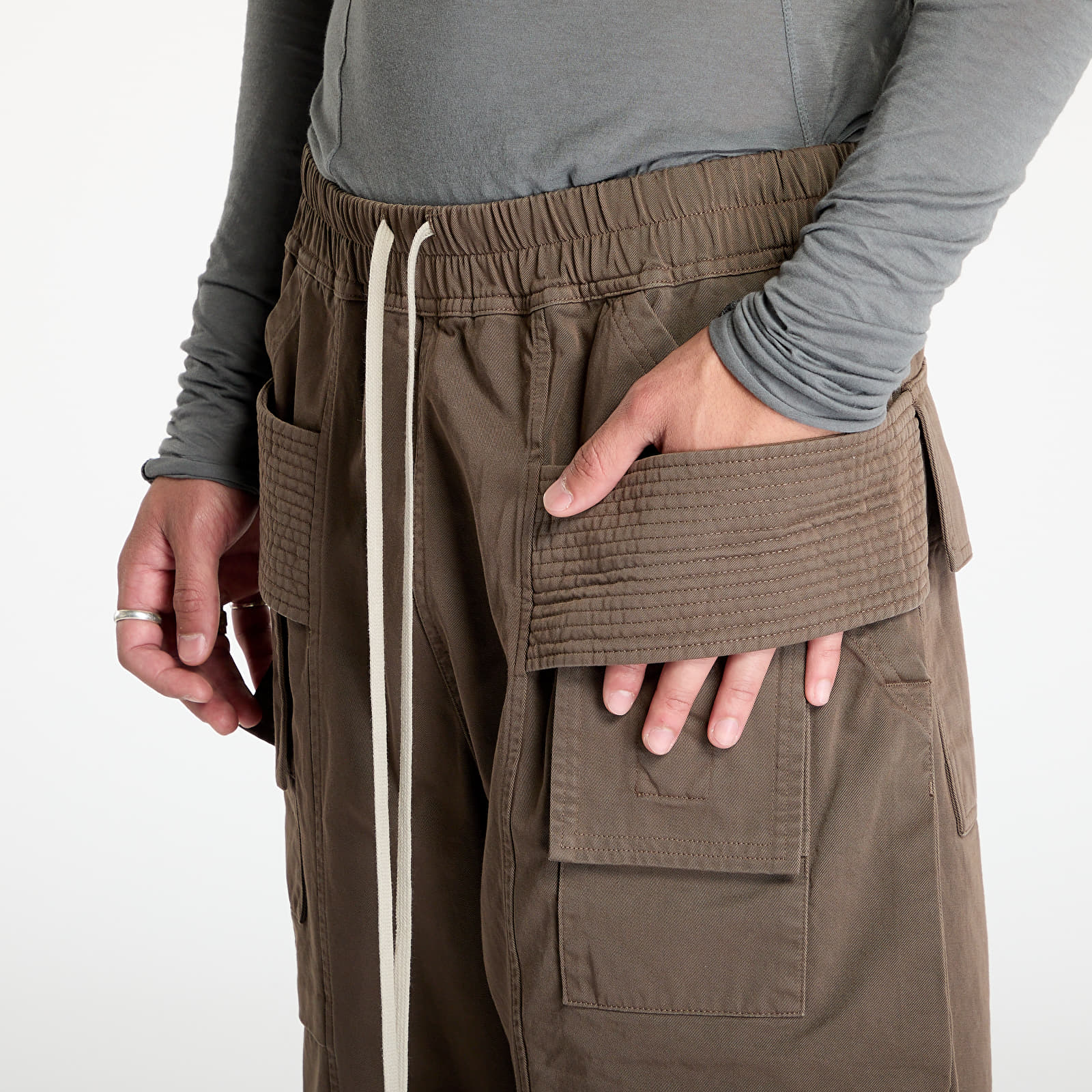 Pants and jeans Rick Owens DRKSHDW Woven Pants Creatch Cargo Wide Drawstring Pants Dust