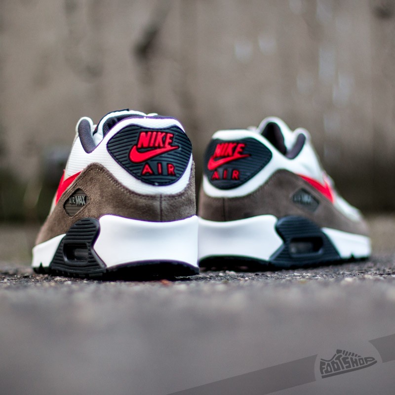 Nike air max 90 essential summit white/university red 2025