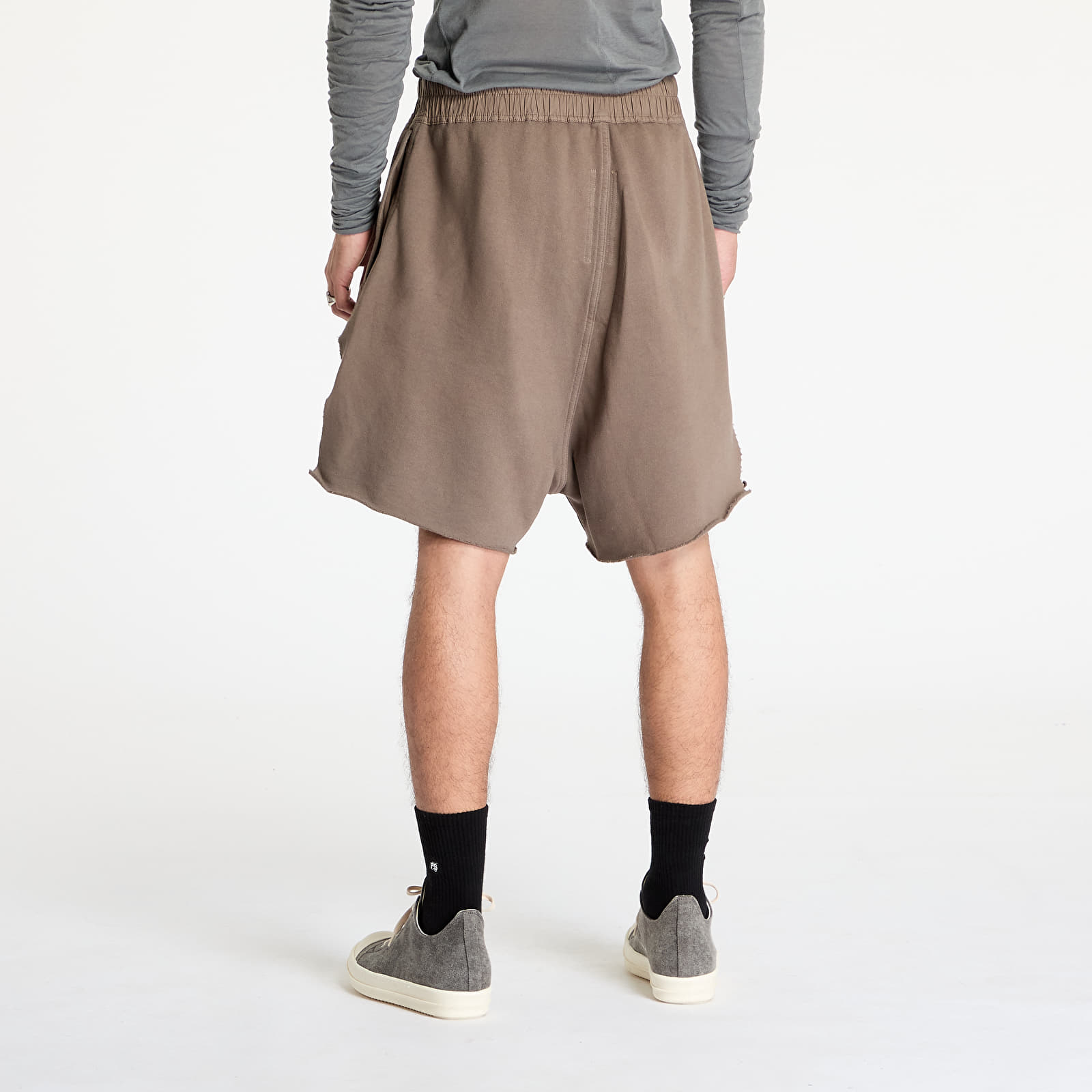Šortky Rick Owens DRKSHDW Knit Sweat  Jersey Trucker Cut Offs Shorts Dust