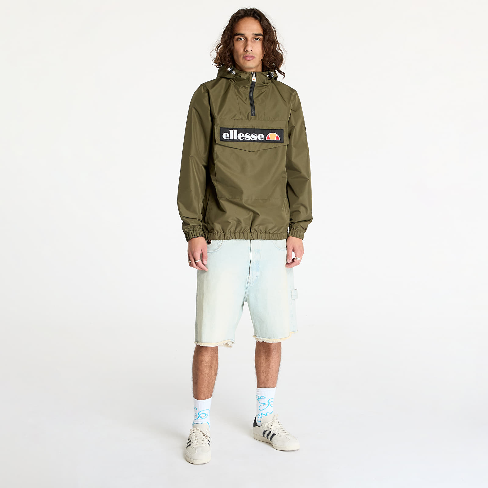 Ellesse windbreaker khaki sales