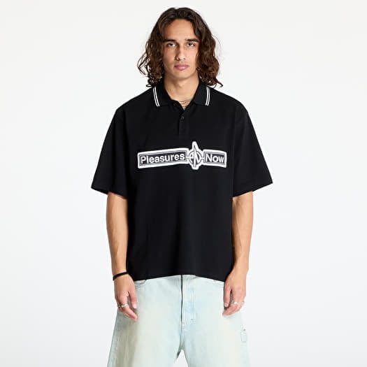 Tričko PLEASURES Pn Boxy Polo Black