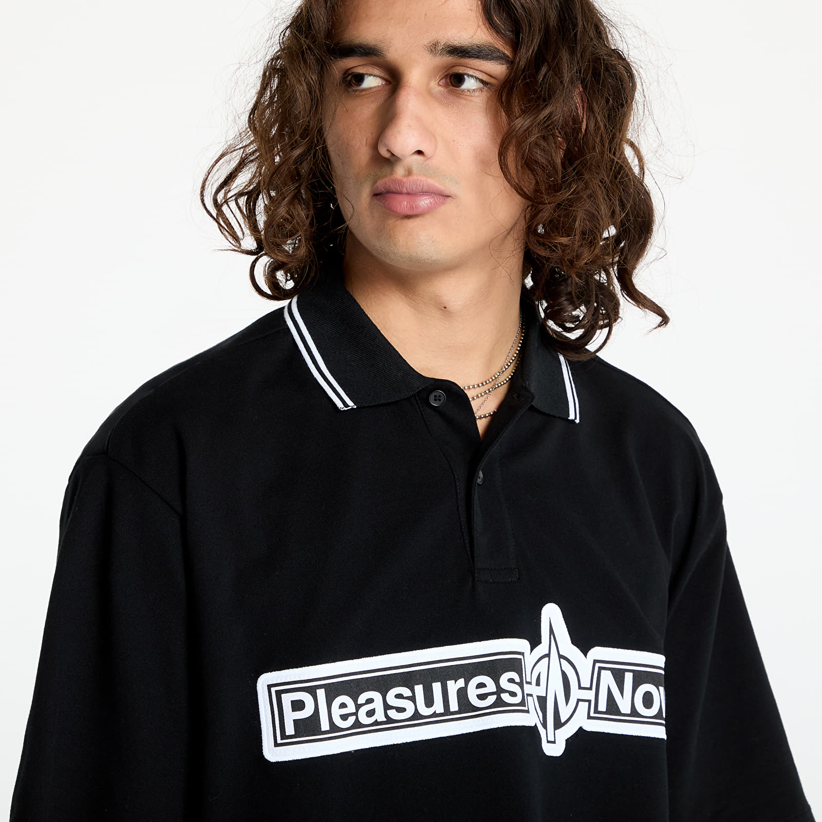 T-shirts PLEASURES Pn Boxy Polo Black