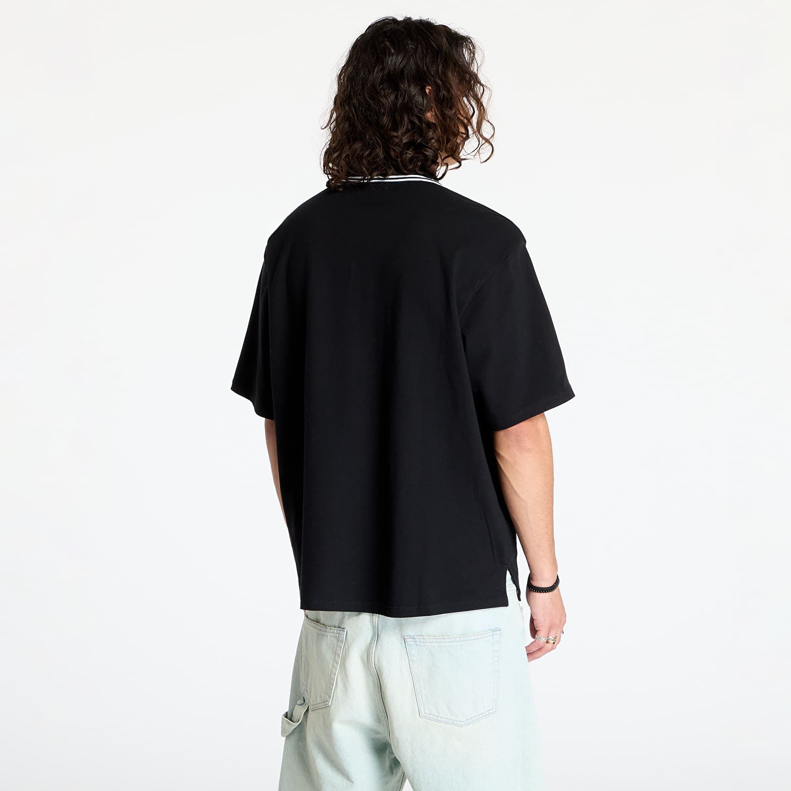 T-shirts PLEASURES Pn Boxy Polo Black