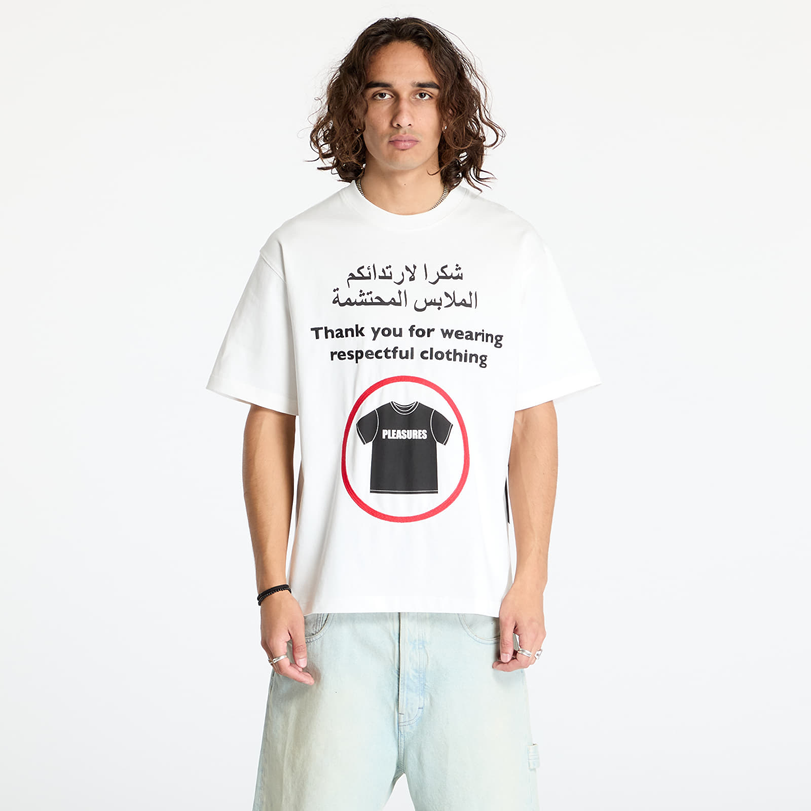 T-Shirts PLEASURES Respect Heavyweight T-Shirt White