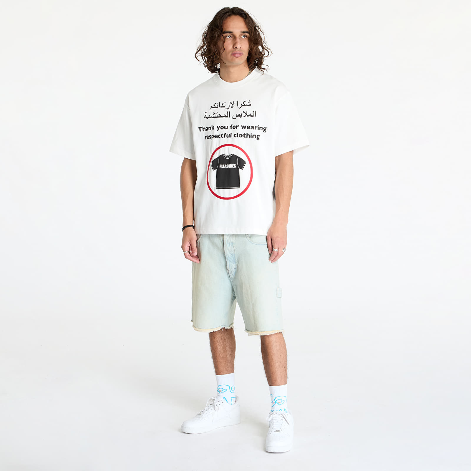 T-Shirts PLEASURES Respect Heavyweight T-Shirt White