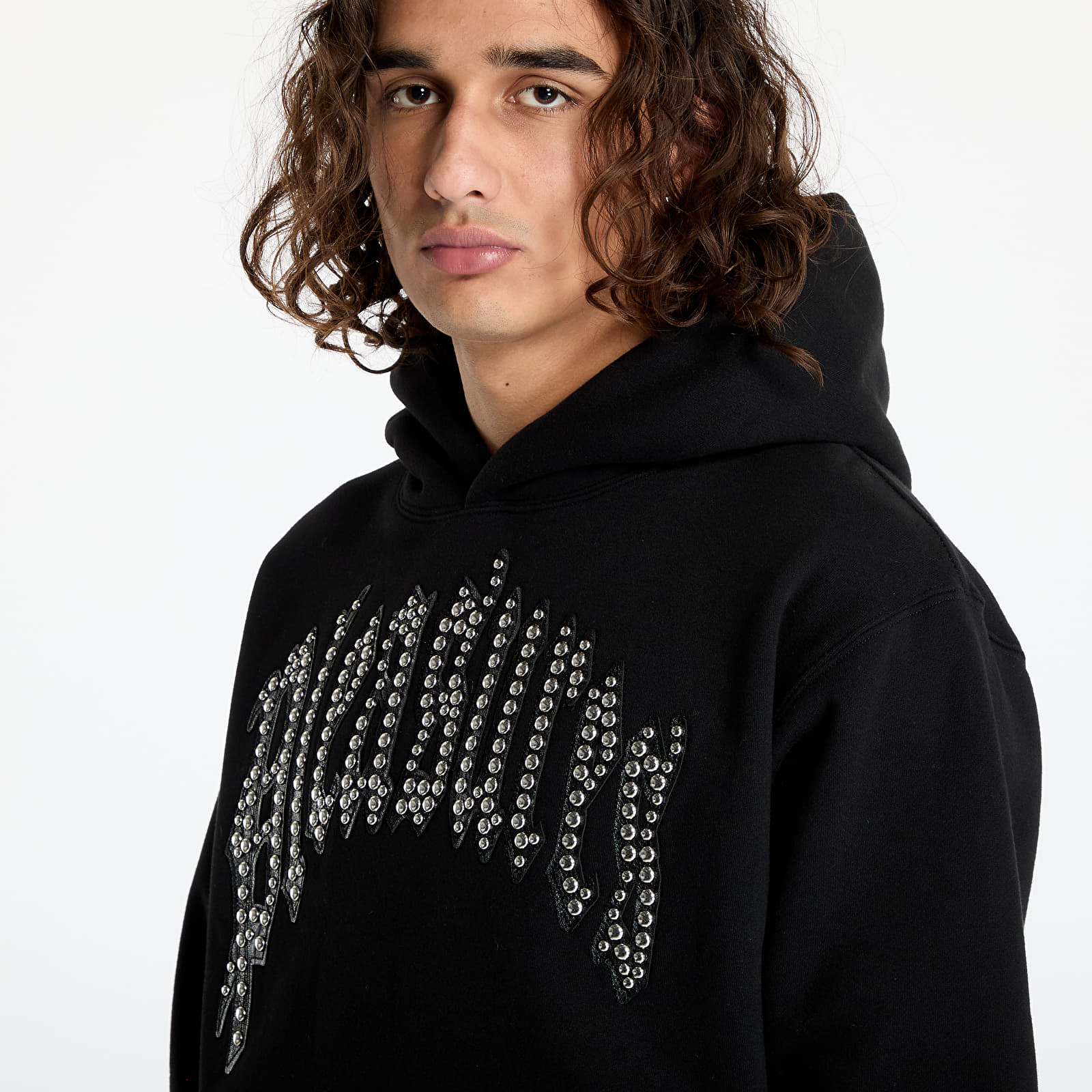 Bluzy PLEASURES Twitch Studded Hoodie Black