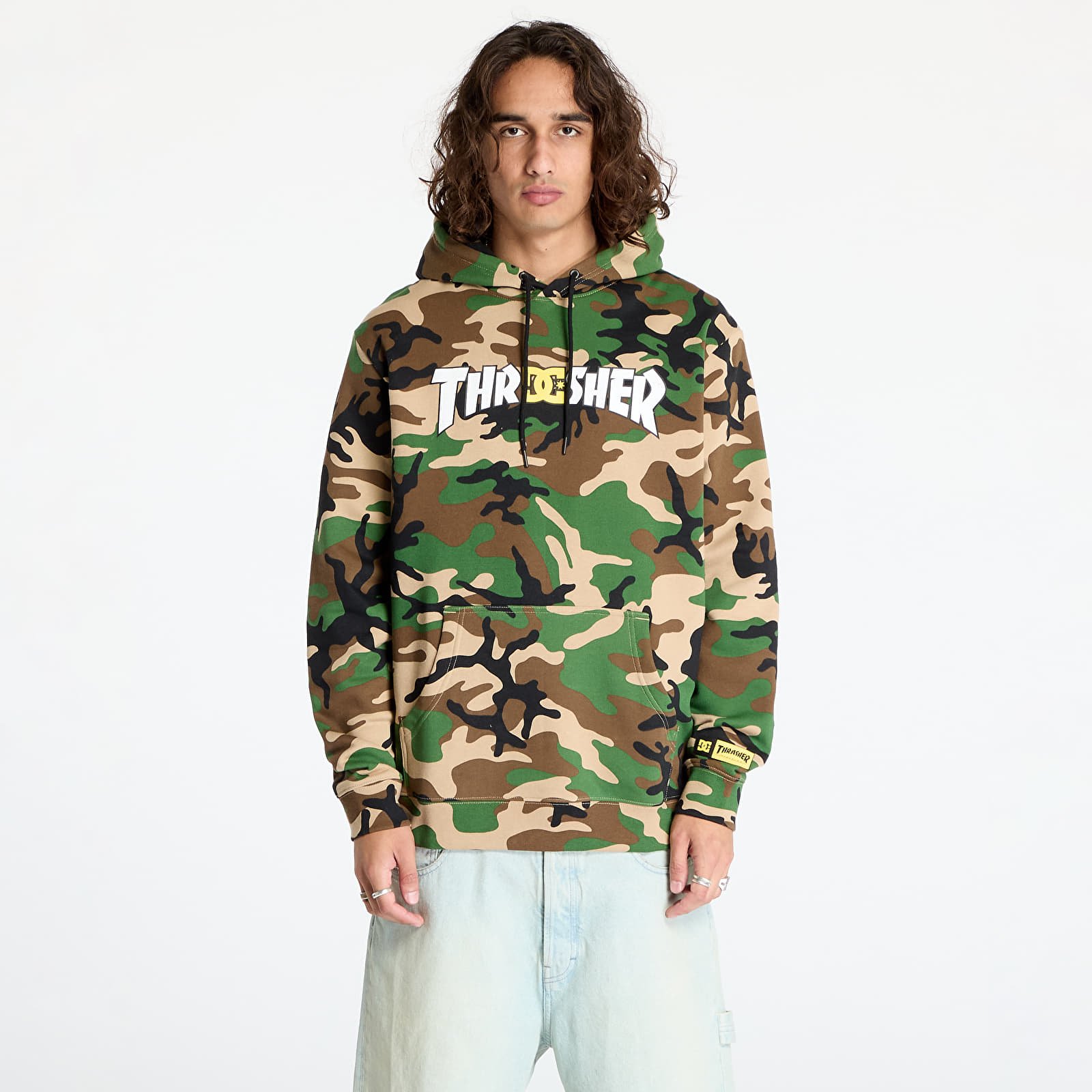 Чоловічі худі DC x Thrasher Pullover Hoodie Army Camo