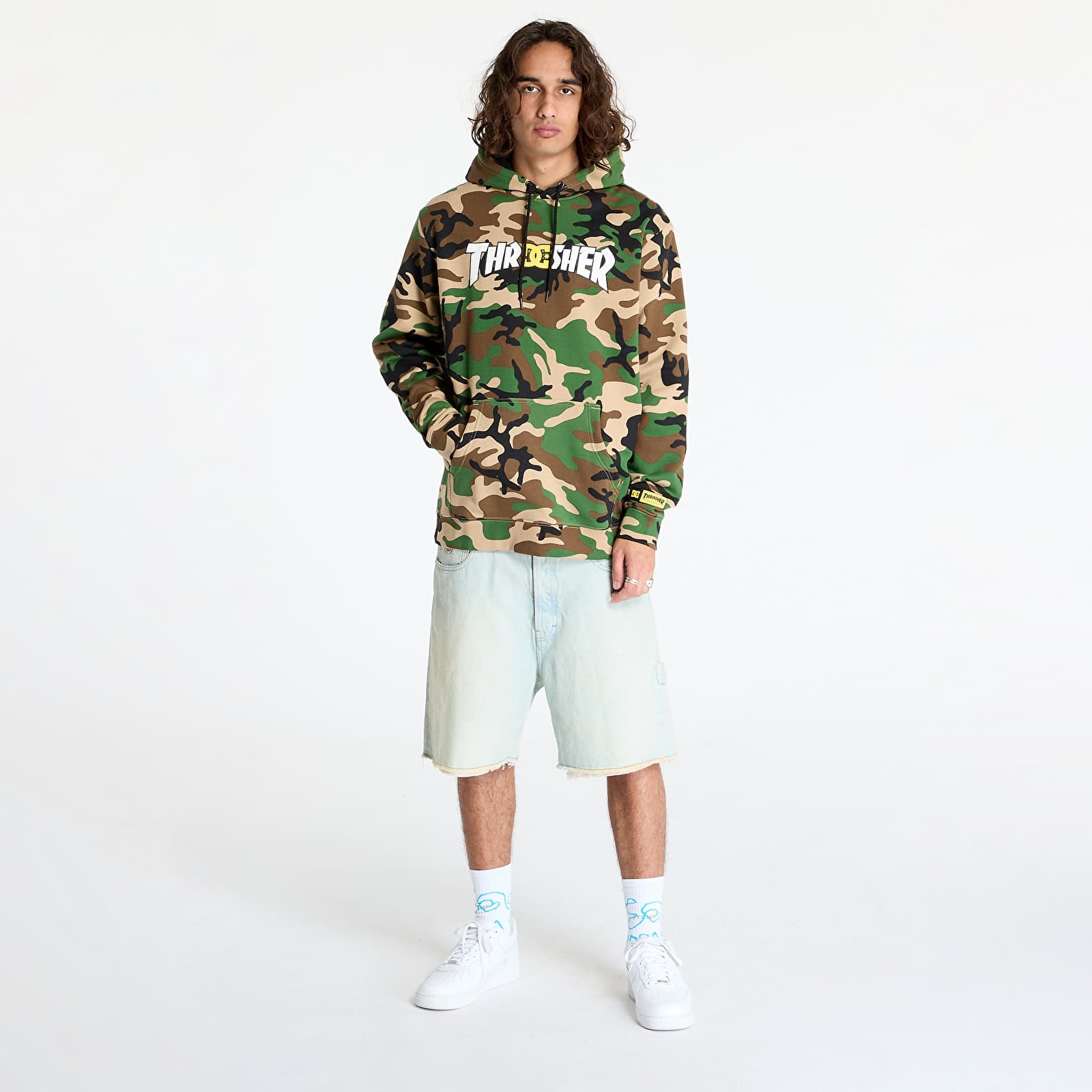 Men's hoodies DC x Thrasher Pullover Hoodie Army Camo