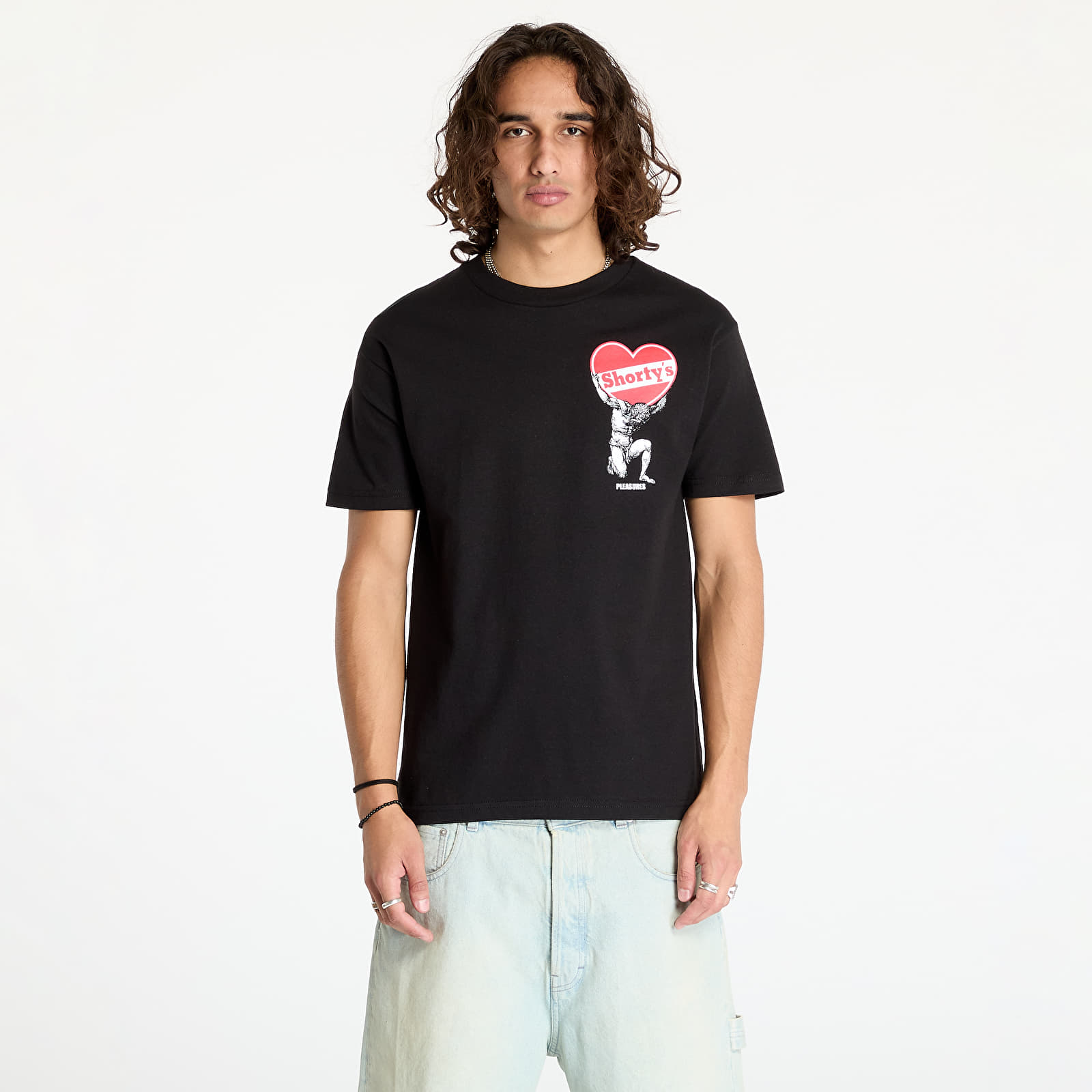 T-Shirts PLEASURES Atlas T-Shirt Black