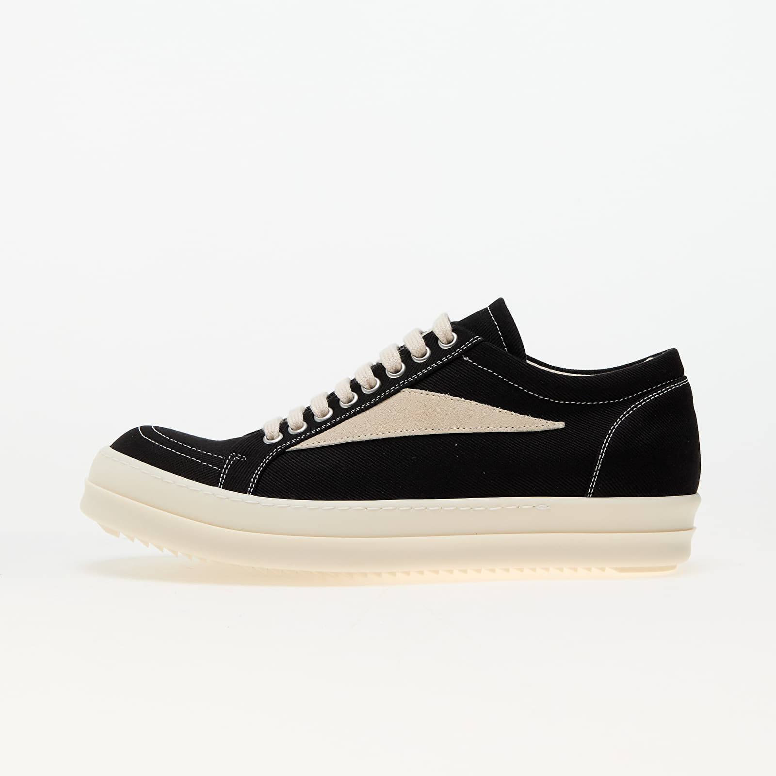 Men's shoes Rick Owens DRKSHDW Denim Shoes Black/ Milk/ Milk