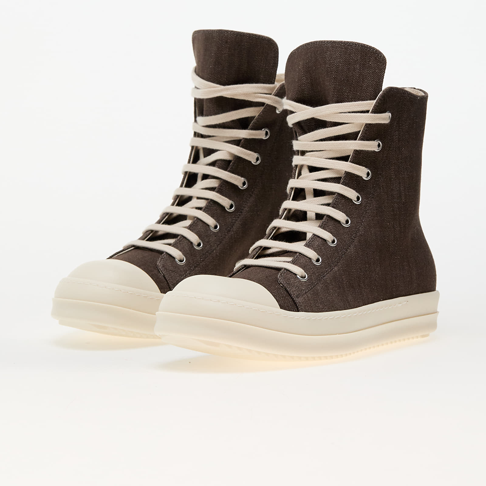 Men's shoes Rick Owens DRKSHDW Denim Shoes Dark Dust/ Milk/ Milk