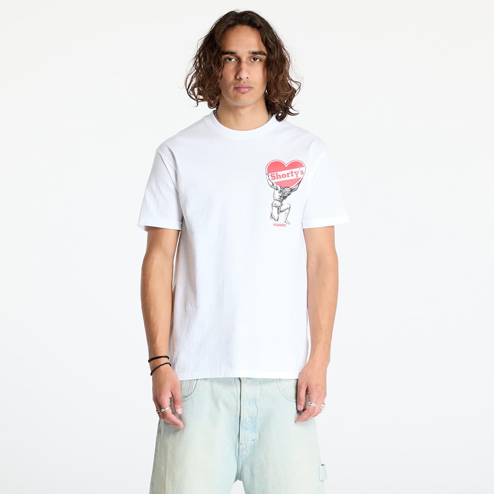 Koszulki PLEASURES Atlas T-Shirt White