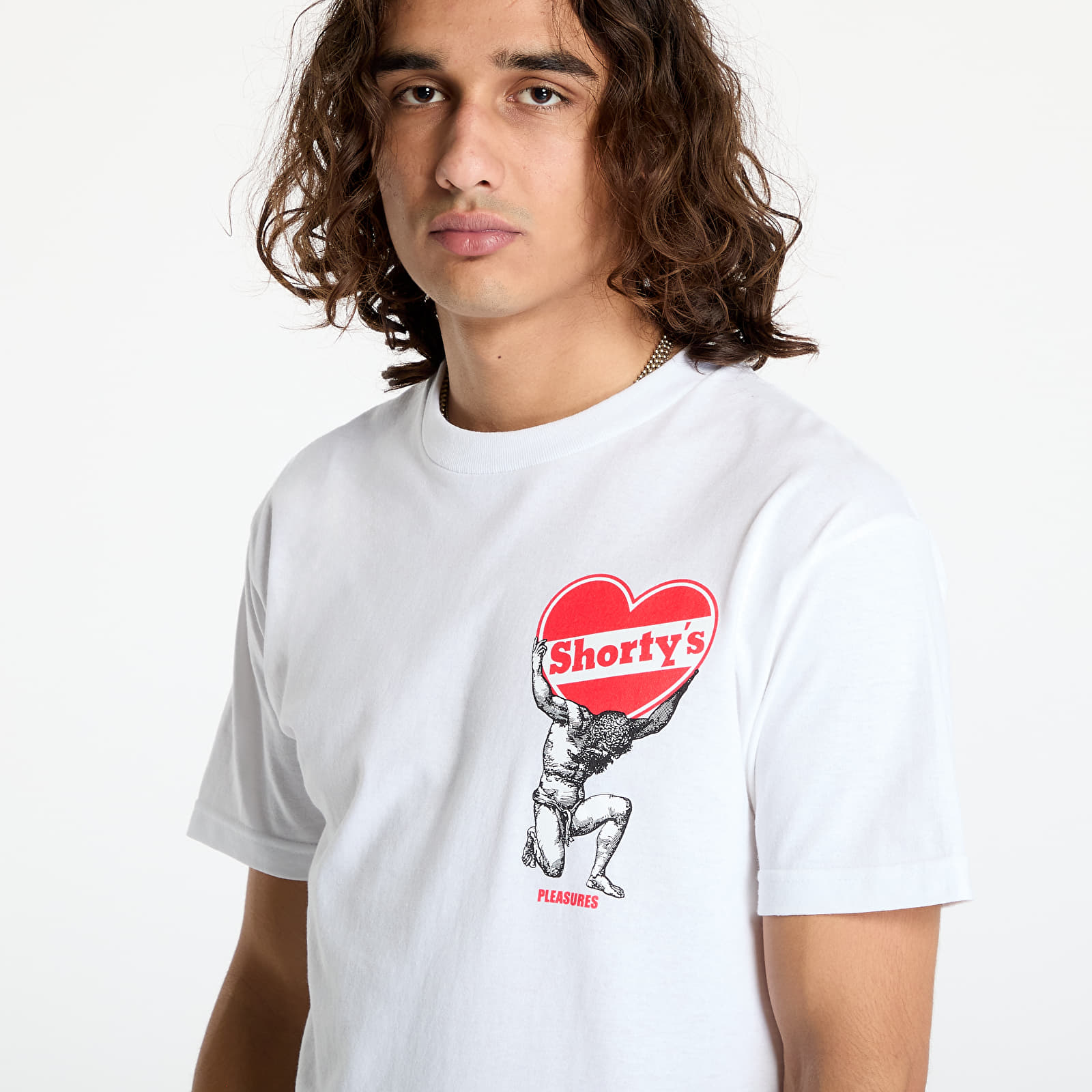 Koszulki PLEASURES Atlas T-Shirt White