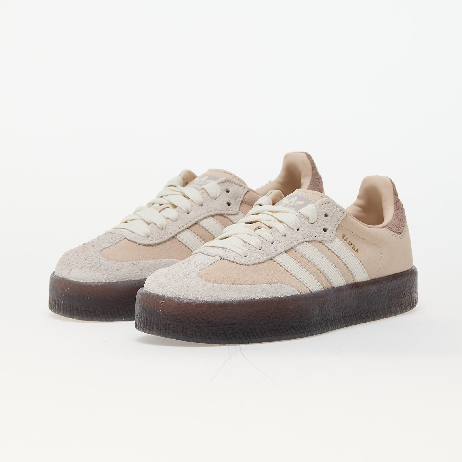 Încălțăminte și sneakerși pentru femei adidas Sambae W Linen/ Off White/ Vapor Grey