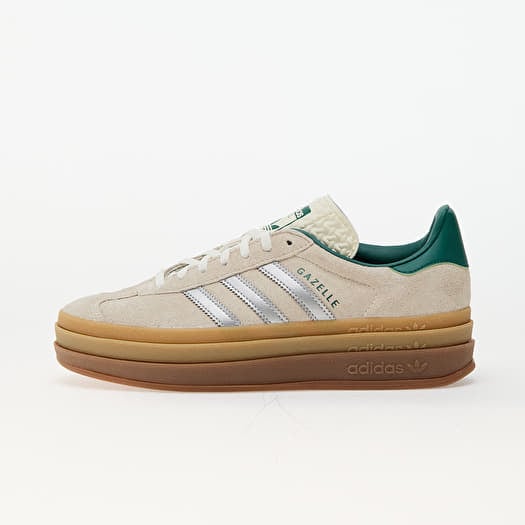 adidas Gazelle Bold W Off White/ Silver Metallic/ Collegiate Green