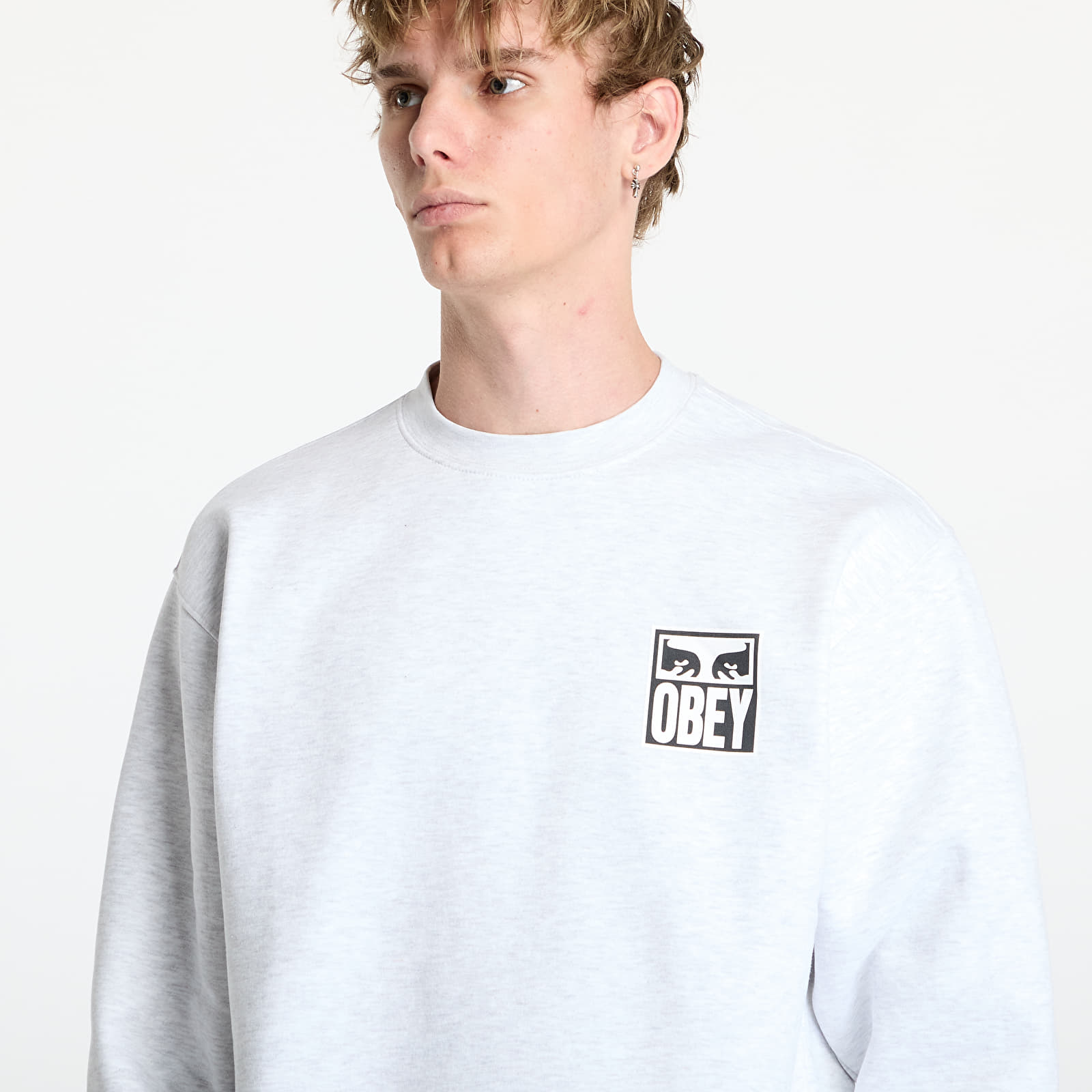 Men's hoodies OBEY Eyes Icon Crew Heather Grey
