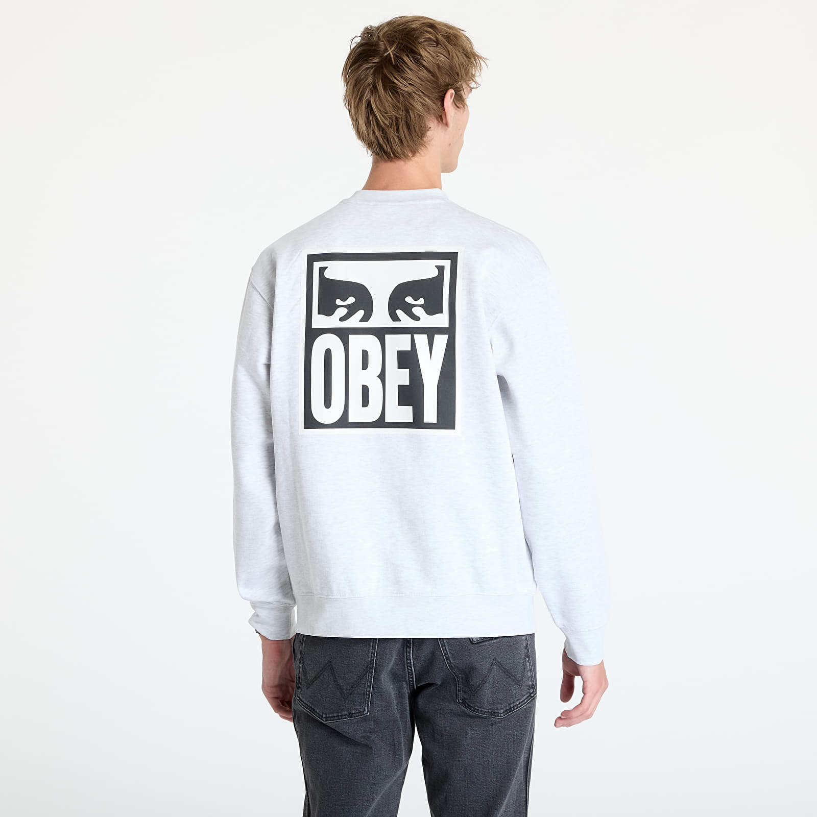 Men's hoodies OBEY Eyes Icon Crew Heather Grey
