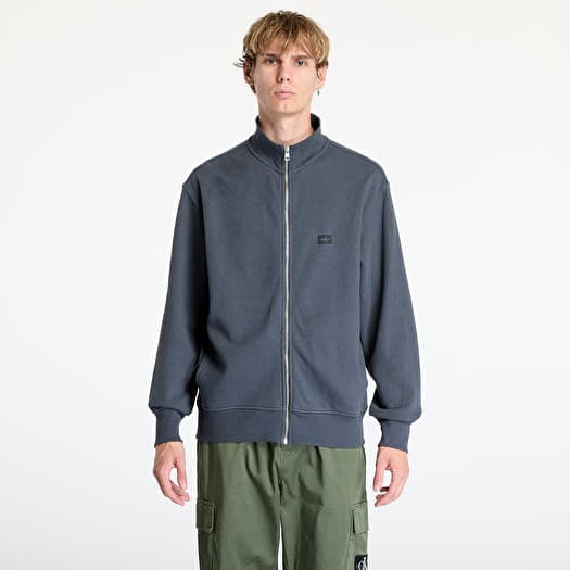 Mikina Calvin Klein Jeans Woven Label Waffle Jacket Ebony