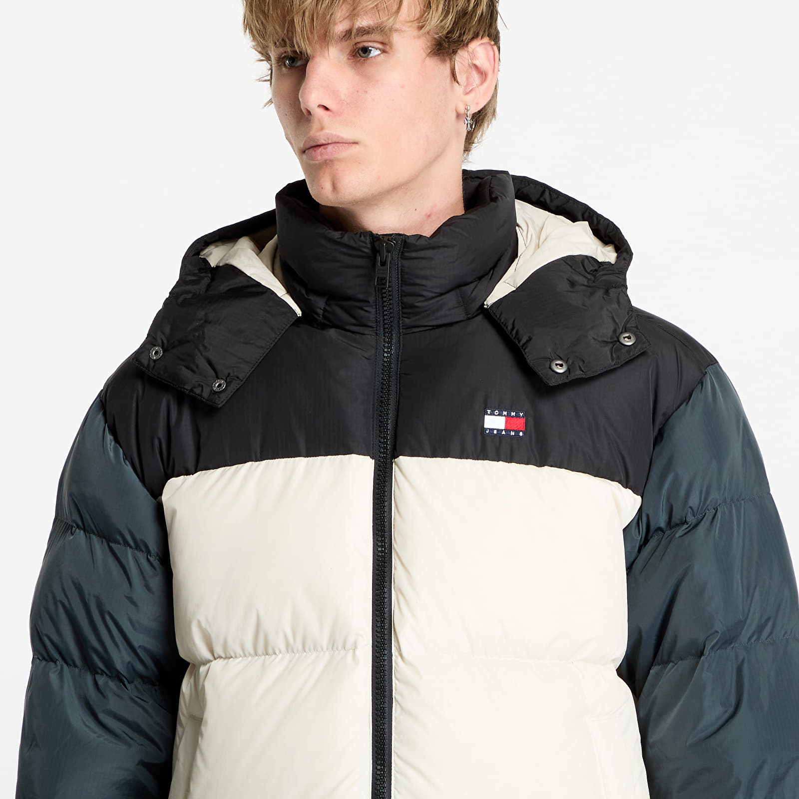 Jackets Tommy Jeans Alaska Colorblock Puffer Jacket Beige