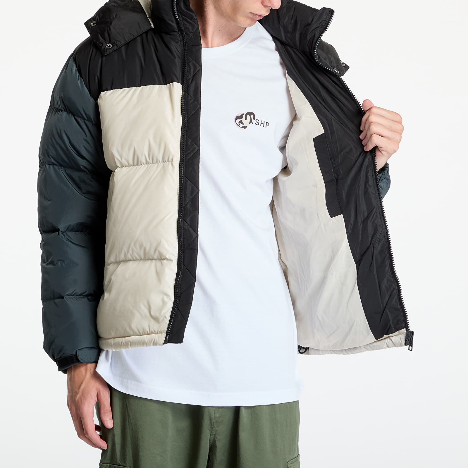 Jackets Tommy Jeans Alaska Colorblock Puffer Jacket Beige