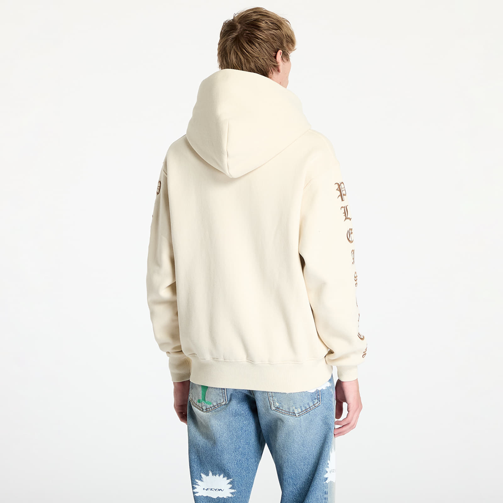 Kapucnis pulóverek és pulcsik PLEASURES Oe Zip Up Hoodie Natural