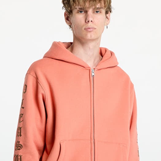 Hoodies and sweatshirts PLEASURES Oe Zip Up Hoodie Rust Footshop