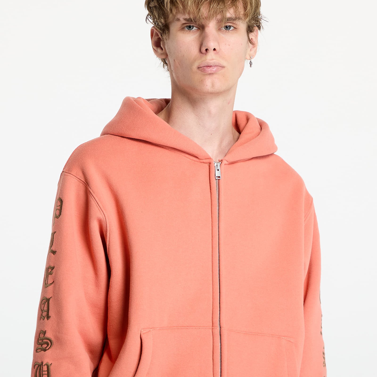 Kapuutsikud ja kampsunid PLEASURES Oe Zip Up Hoodie Rust