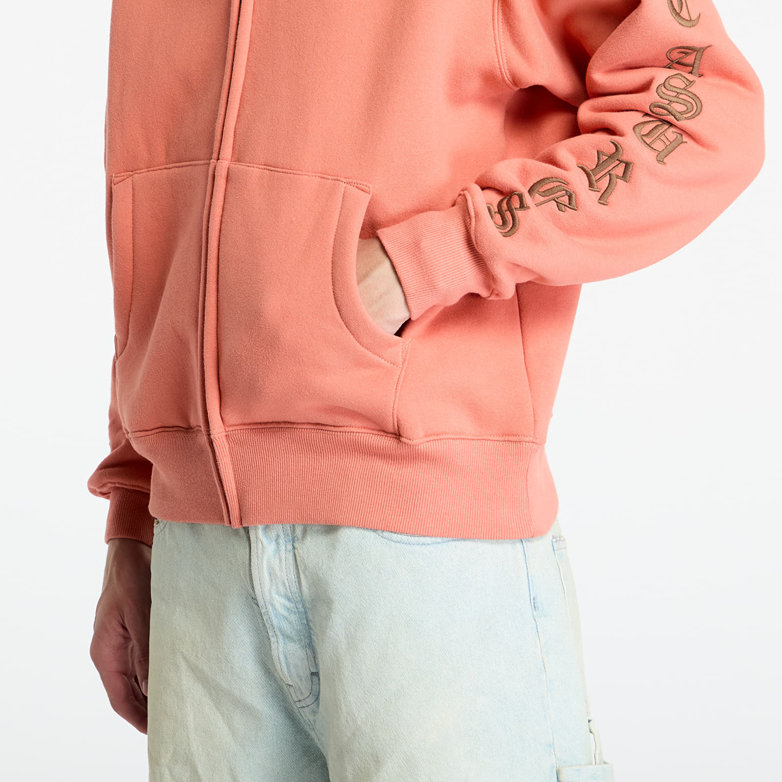 Kapuutsikud ja kampsunid PLEASURES Oe Zip Up Hoodie Rust