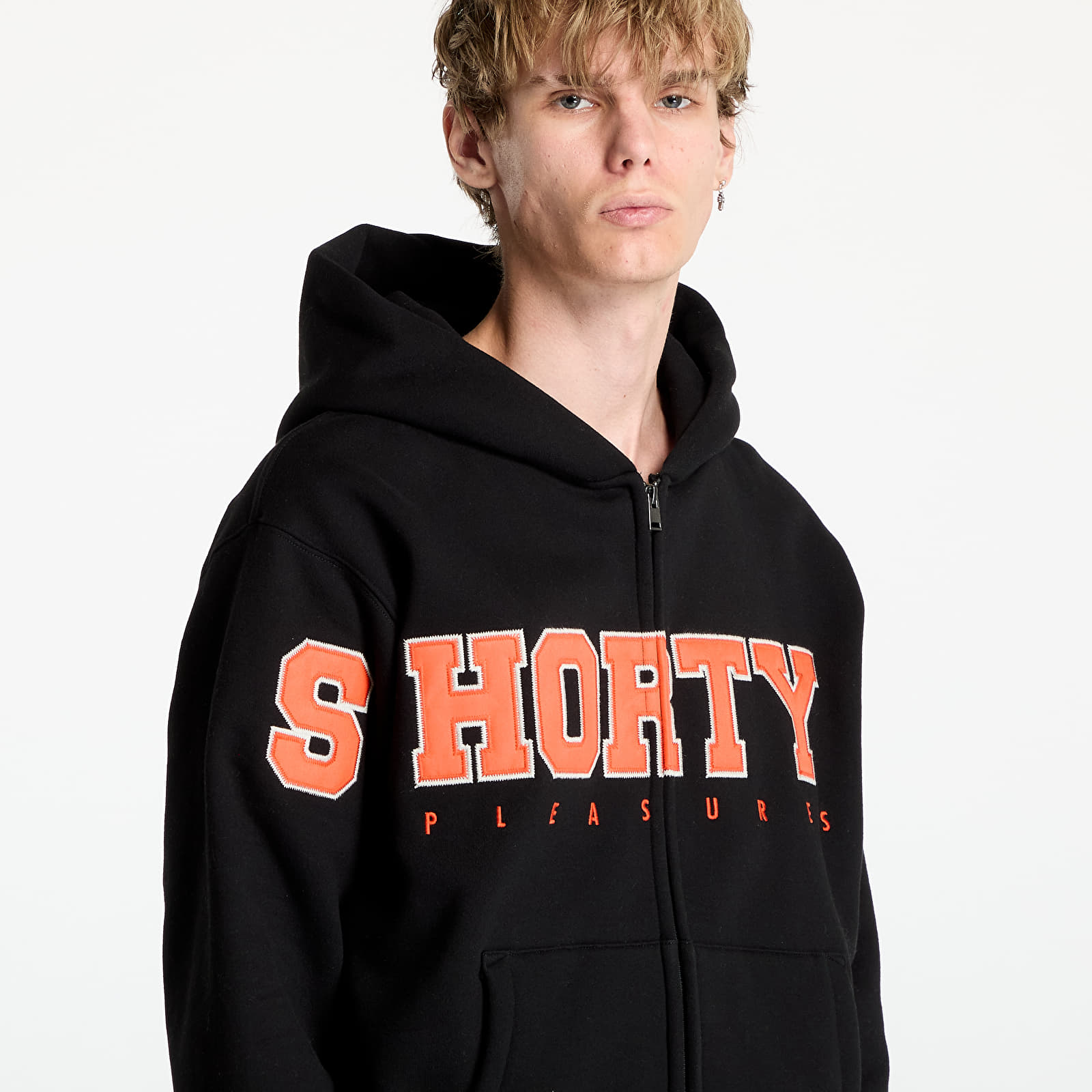 Sudaderas PLEASURES Wave Zip Hoodie Black