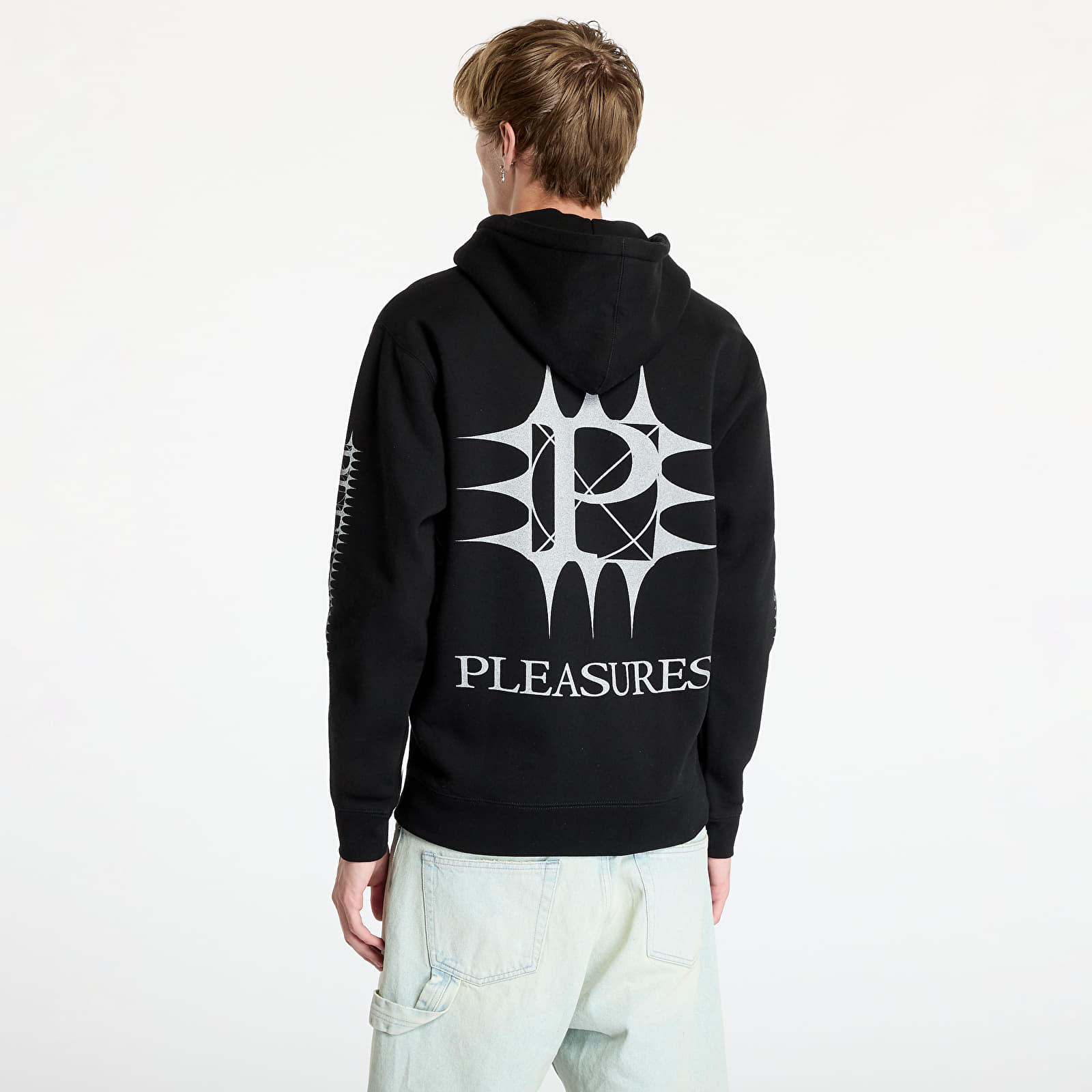 Hoodies and sweatshirts PLEASURES Spike Zip Hoodie Black Footshop