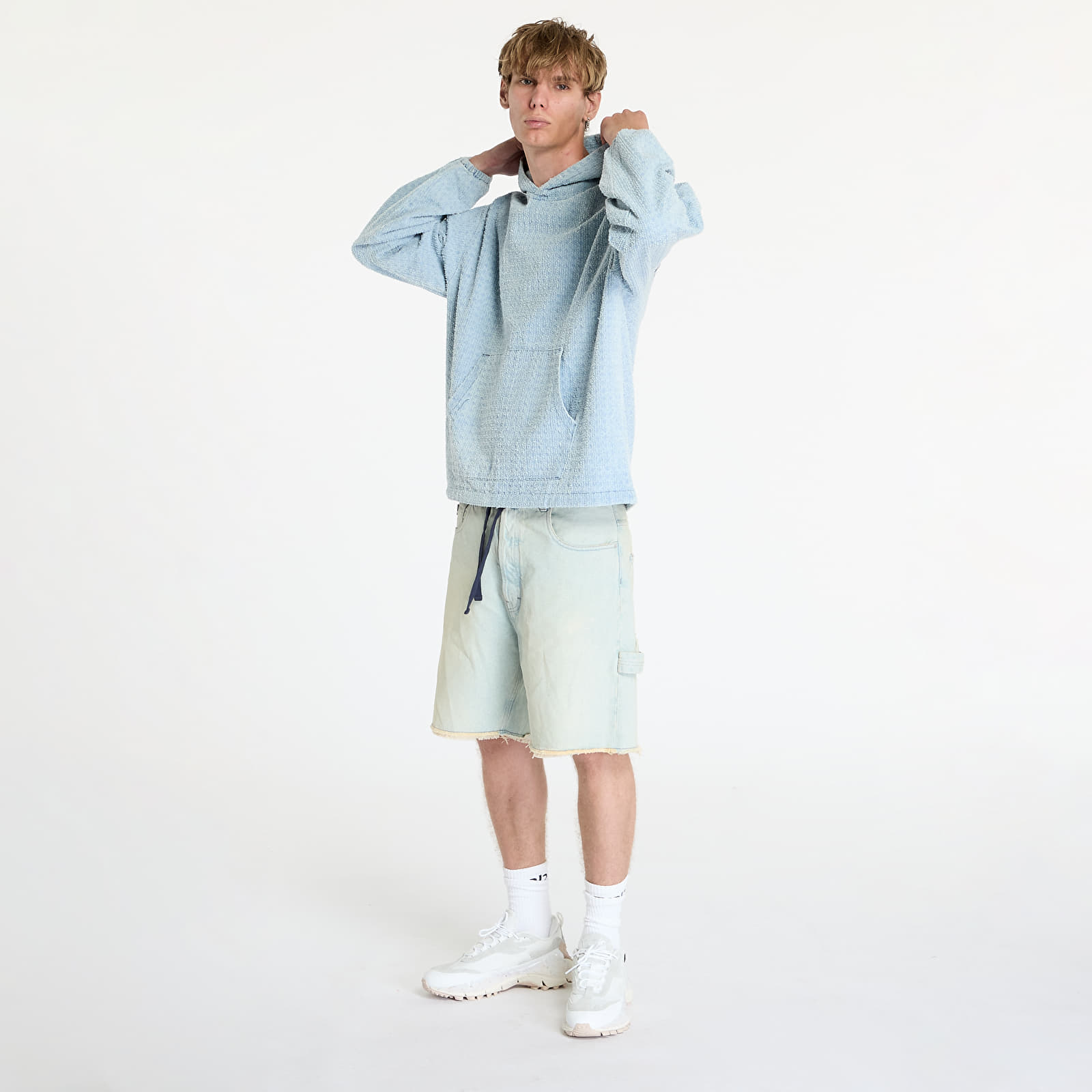 Kapuutsikud ja kampsunid PLEASURES Expand Poncho Hoodie Blue