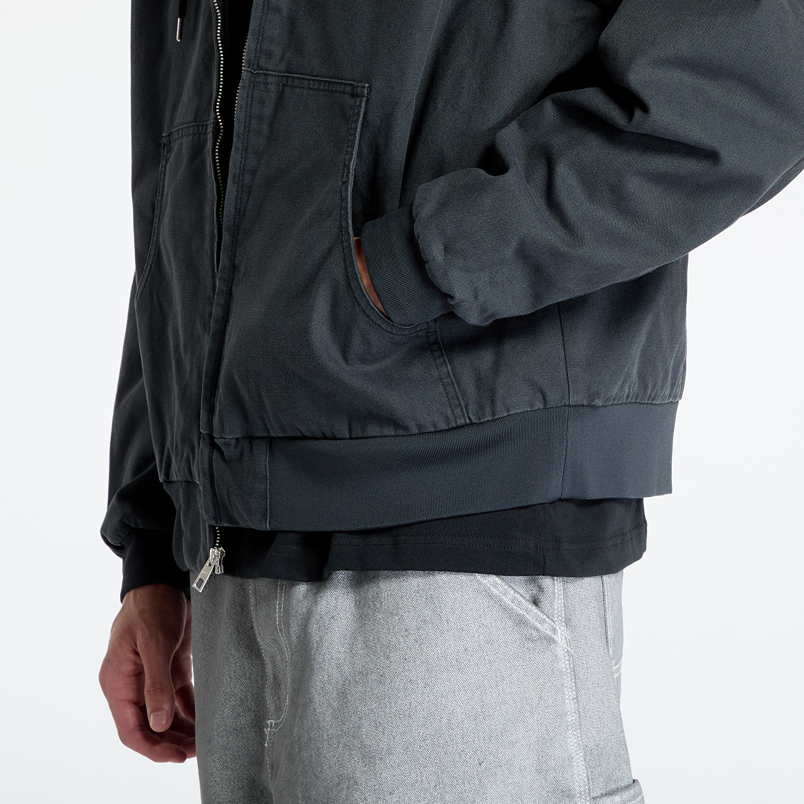 Jakker Nike Life Men's Padded Hooded Jacket Off Noir/ White